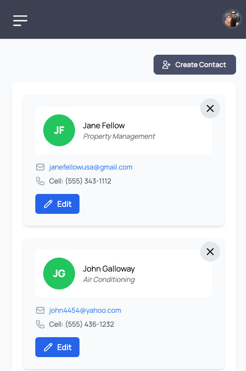 Share files and contacts
